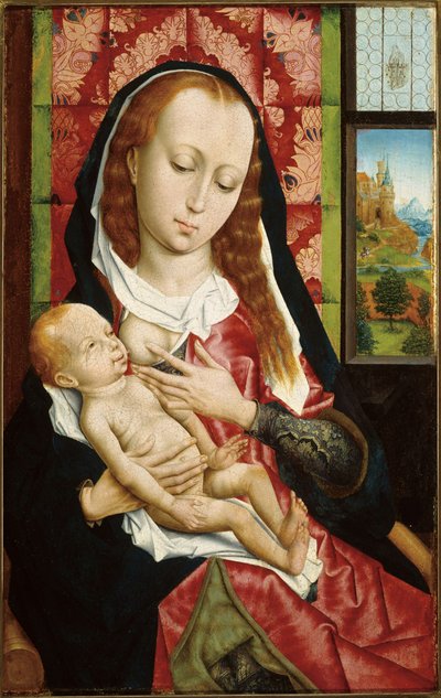 Jungfru Maria med barnet av Follower of Rogier van der Weyden