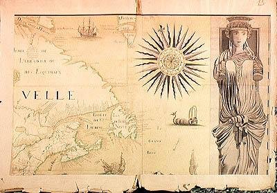 Karta över Nouvelle-France (Kanada) 1699 (se även 187069) av Fonville Fonville