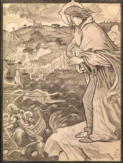 Kristus ser lärjungarna arbeta vid åran av Ford Madox Brown