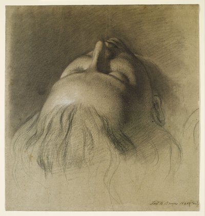 Parisinas sömn - Undersökning för Parisinas huvud av Ford Madox Brown