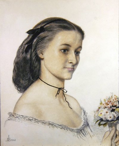 Porträtt av Miss Louie Jones av Ford Madox Brown