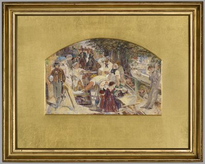 Studie till målningen "Arbete", ca 1856 (akvarell på papper) av Ford Madox Brown
