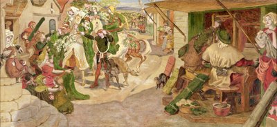 Etableringen av de flamländska vävarna i Manchester 1363 av Ford Madox Brown