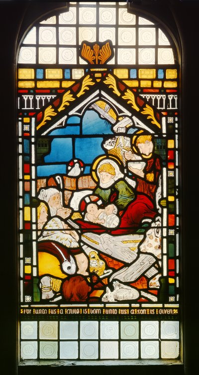 The Nativity, 1861 (målat glas) av Ford Madox Brown