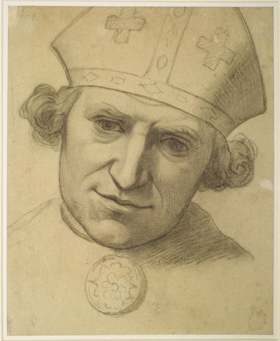 Rättvisans ande - Studie för en biskopschef av Ford Madox Brown
