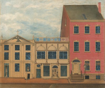 The Shop and Warehouse of Duncan Phyfe, 168-172 Fulton Street, New York City, ca. 1816. av Formerly attributed to John Rubens Smith