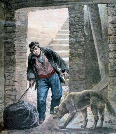 Ett brott på Rue Botzaris, Paris, 1892 av Fortuné Méaulle