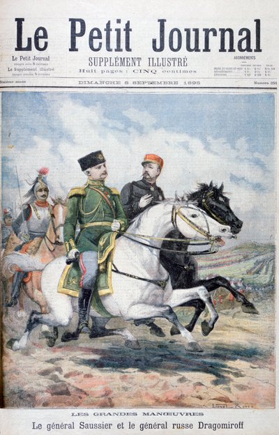 Franske general Saussier och ryske general Dragomirov, 1895 av Fortuné Méaulle