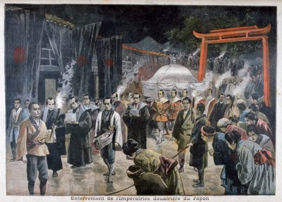 Enkekejsarinnan av Japans begravning 1897 av Fortuné Méaulle