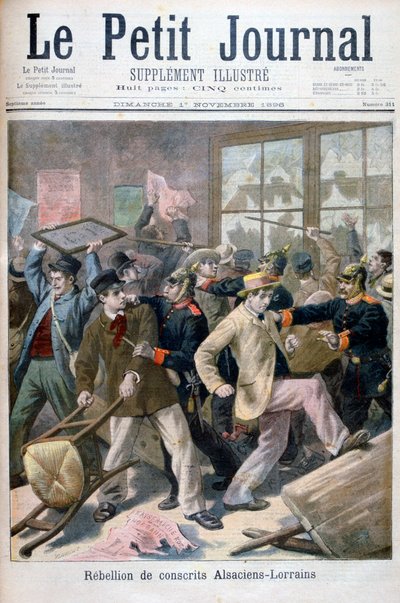 De värnpliktiga i Alsaciens-Lorraine uppror, 1896 av Fortuné Méaulle