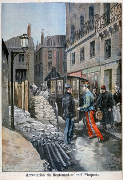 arresteringen av överstelöjtnant Picquart, 1898 av Fortuné Méaulle