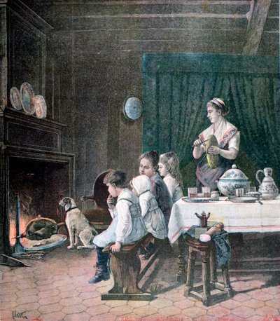 Väntar, 1890 av Fortuné Méaulle