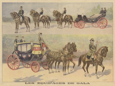Vagn som användes av Rysslands tsar och tsarina vid deras besök i Frankrike av Fortune Louis Meaulle