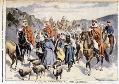 Fransk seger i södra Algeriet - i "" Le Petité Journal"" av 28/03/1897 av Fortune Louis Meaulle