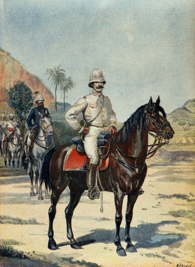 General Joseph Gallieni på Madagaskar 1899 (Gravyr) av Fortune Louis Meaulle