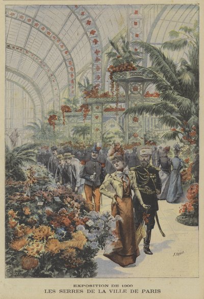 Växthus i staden Paris, Exposition Universelle, 1900 av Fortune Louis Meaulle
