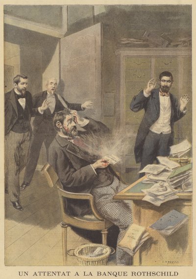 Brevbombattack mot Banque de Rothschild av Fortune Louis Meaulle