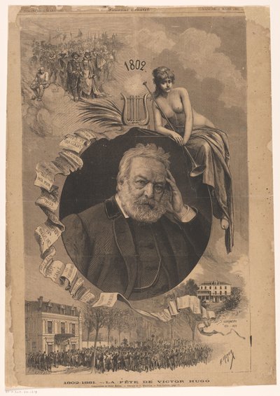 Porträtt av Victor Hugo 1802-1881 Victor Hugo