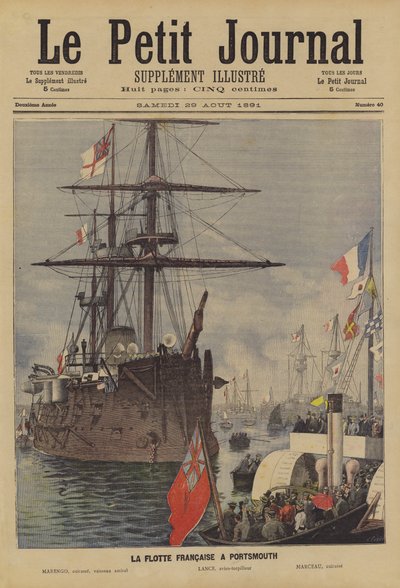Den franska flottan i Portsmouth av Fortune Louis Meaulle