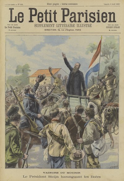 Seger eller död. President Steyn i Orange Free State talar till boertrupper av Fortune Louis Meaulle