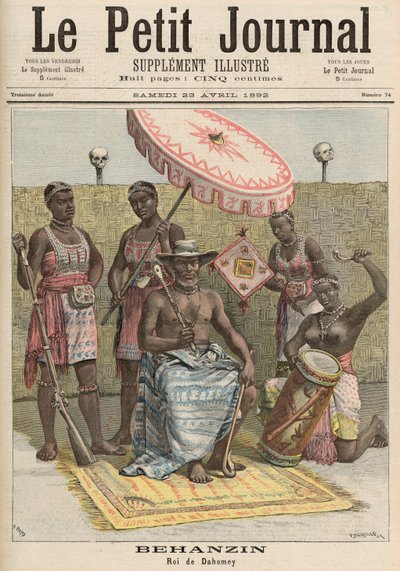 Behanzin (1844-1906) kung av Dahomey, från 
