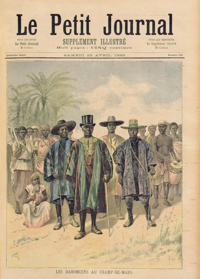 Dahomeans på Champs de Mars, illustration från 