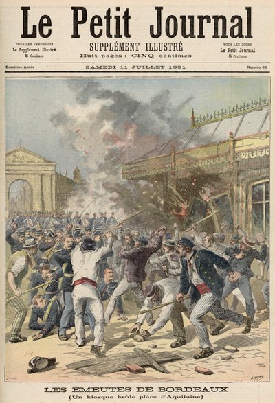 Händelser i Bordeaux: Burning a Kiosk in Place d