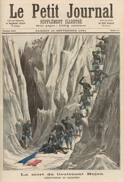 Löjtnant Bujons död: Upptäckten av hans kropp, från "Le Petit Journal", 12 september 1891 av Fortune Louis Meaulle and Henri Meyer