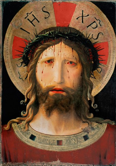Törnekronad Kristus, ca 1430-talet (tempera på trä) av Fra (c.1387 1455) Angelico