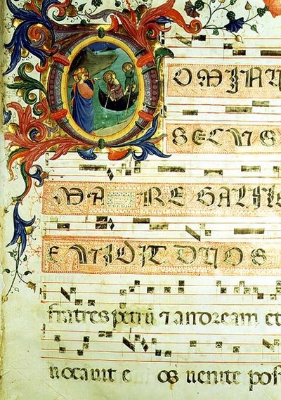 Ms 558 f.9r Historikert initial 