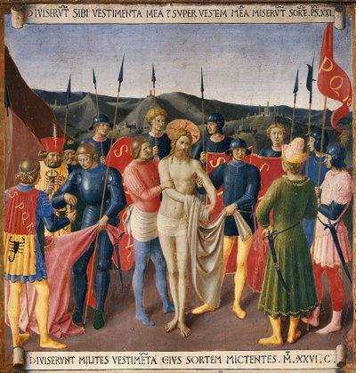 Kristi avklädning. Kristi liv, Armadio degli Argenti. (Tempera på trä av Fra  Angelico