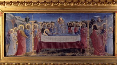 Jungfruns begravning. Predelle (målning på trä) 1435 av Fra  Angelico