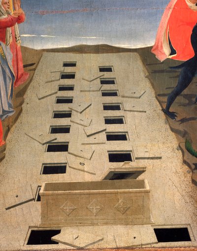 Die offenen Gräber, Detail des Jüngsten Gerichts von Fra  Angelico