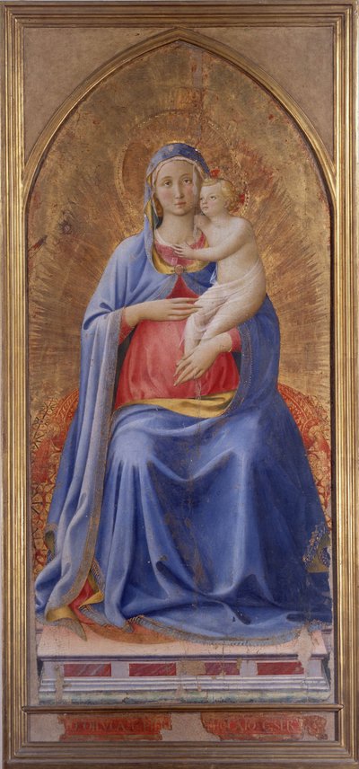 Jungfrun med barn - 1430 av Fra  Angelico
