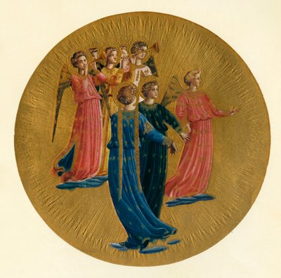 Detalj från Jungfruns kröning, 1400-talet, c1909 av Fra Angelico