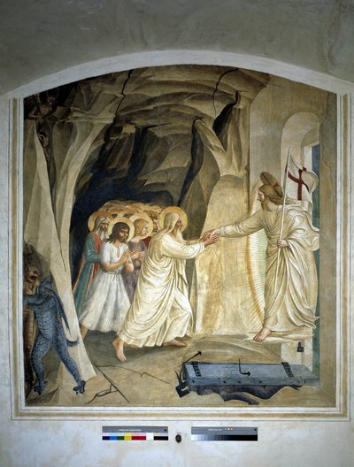 Nedstigningen i limbo. Fresk av Guido di Pietro av Fra Angelico