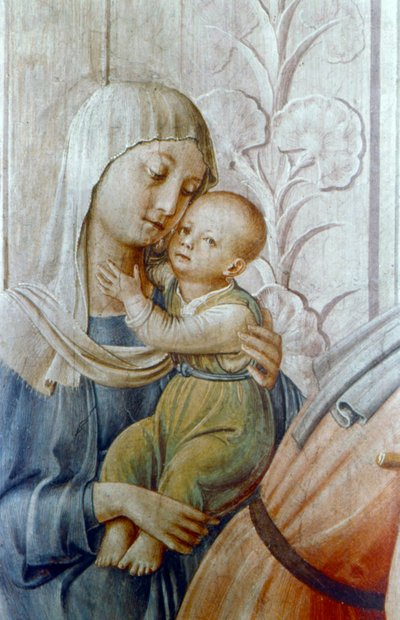 St Laurence ger allmosa till de fattiga detalj, mitten av 1400-talet av Fra Angelico