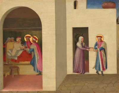 The Healing of Palladia av Saint Cosmas och Saint Damian av Fra Angelico