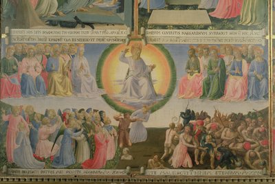 The Last Judgement, detalj från panel fyra i Silver Treasury of Santissima Annunziata, c.1450-53 (tempera på panel) av Fra Angelico