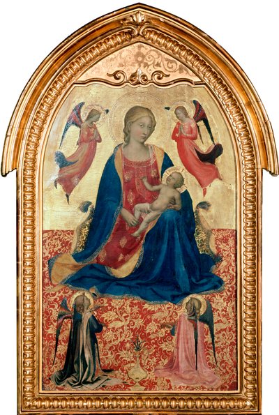 Jungfru och barn med änglar, c1425 av Fra Angelico
