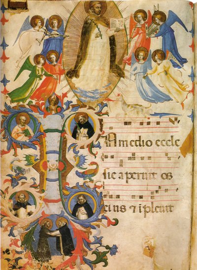 helgonet domenico i härlighet av Fra Angelico