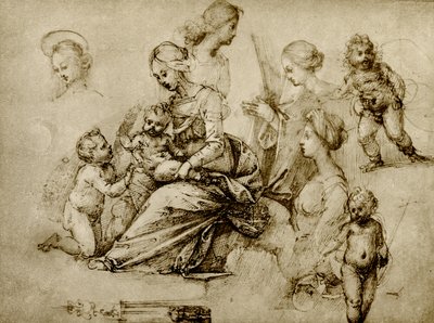 Studera på en Madonna av Fra Bartolomeo