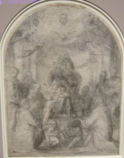madonna med barn och helgon av Fra Bartolomeo