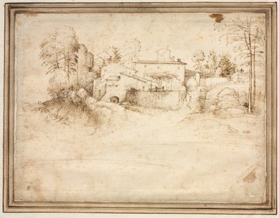 Bondgård på sluttningen av en kulle, ca. 1508. av Fra Bartolommeo
