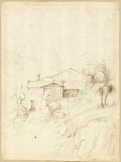 Kloster på sluttningen av en stenig kulle av Fra Bartolommeo