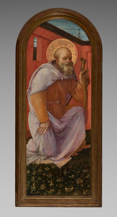 Panel från en triptyk: St. Anthony Abbot av Fra Filippo Lippi