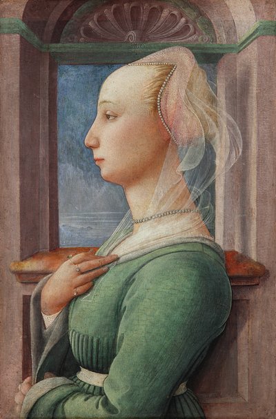 Profilporträtt av en ung kvinna av Fra Filippo Lippi