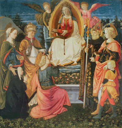 Madonnan i den heliga gördelen, 1456 av Fra Filippo Lippi