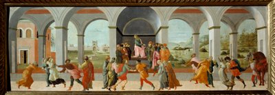 Tre scener från Virginias historia År 449 f.Kr. gör Appius Claudius, decemvir under Republiken Rom, anspråk på Virginia (Verginia), dotter till Centurion Virginius (Verginius) som han är kär i, som sin slav. Han missbrukar sin makt och gör henne till s av Fra Filippo Lippi