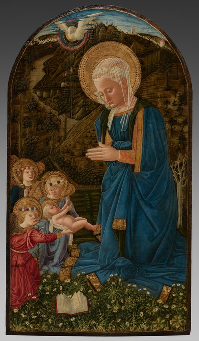 Jungfru Maria med barnet och änglar av Fra Filippo Lippi